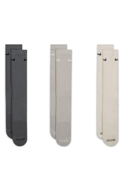 Nike Assorted 3-pack Everyday Plus Cushion Crew Training Socks In Multi