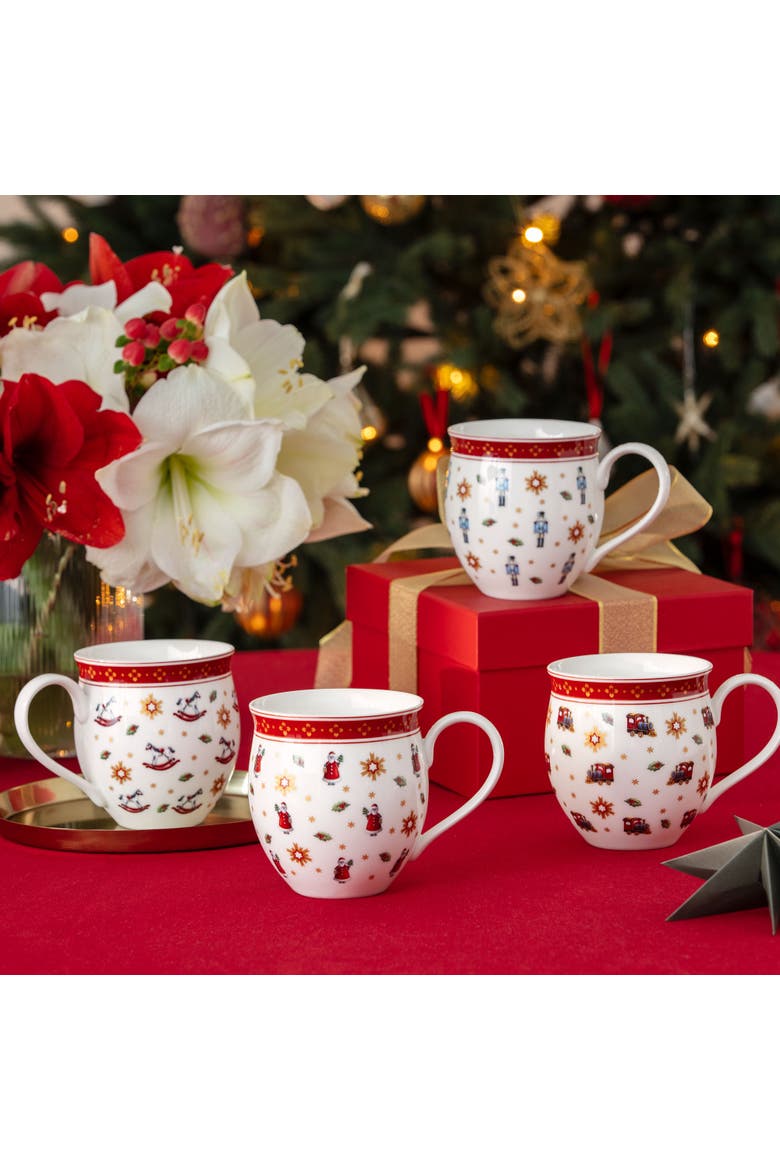 Toy's Delight Anniversary Mug set of 4, Alternate, color, White