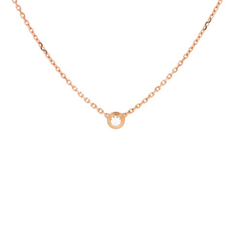 Cartier D'Amour Pendant Necklace 18K Rose Gold with Diamond XS