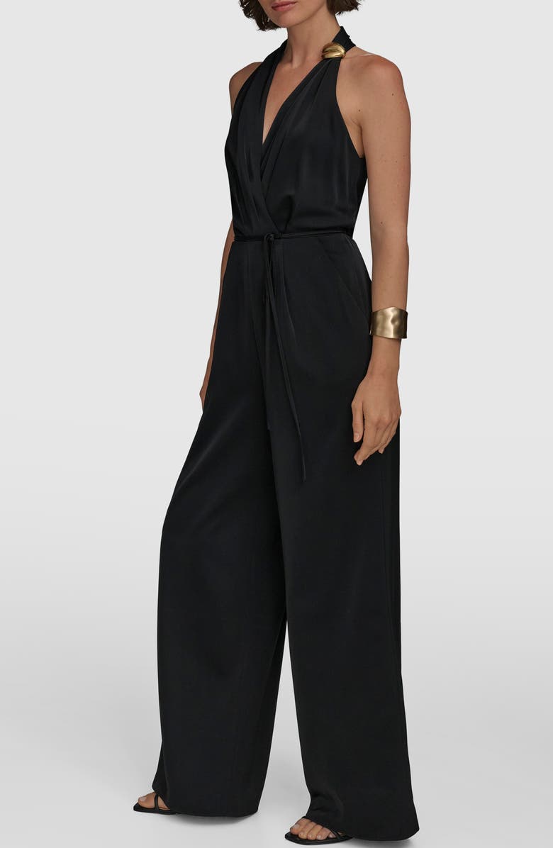 Donna Karan New York Pleated Sleeveless Jumpsuit, Alternate, color,