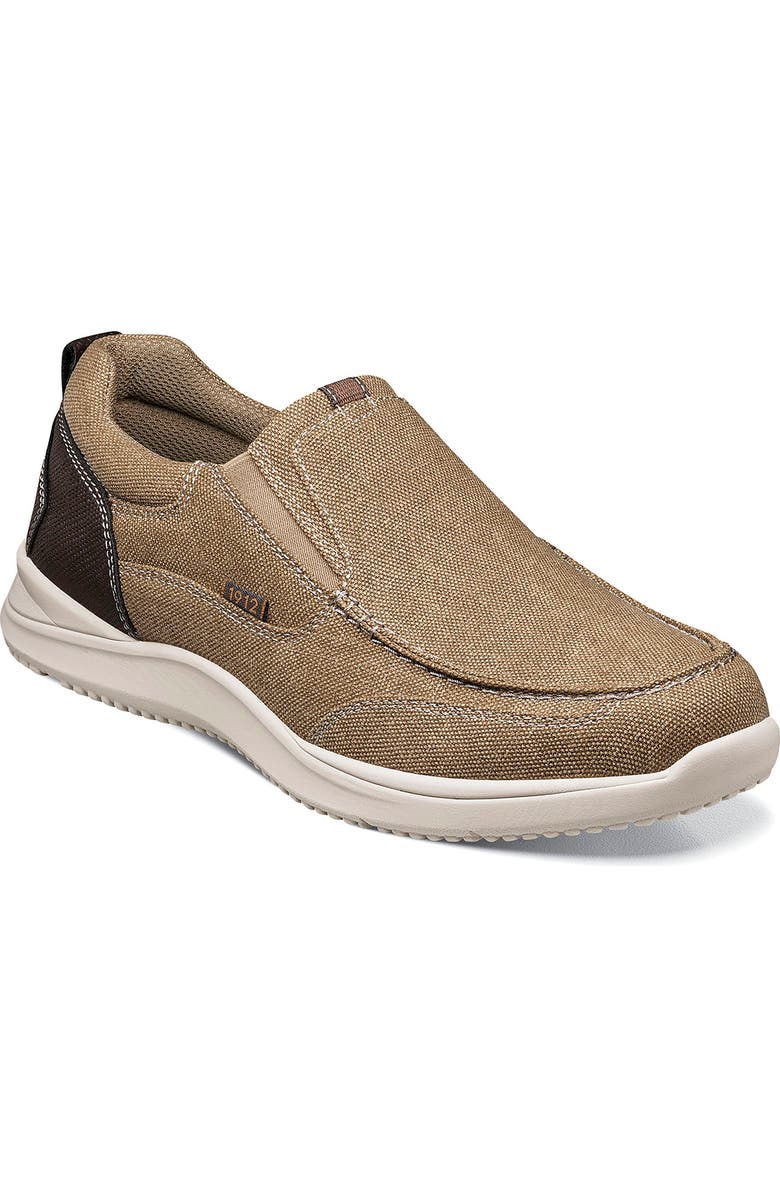 NUNN BUSH Conway Canvas Moc Toe Slip-On Sneaker - Wide Width Available, Main, color,