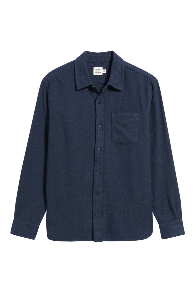 Architect Flannel Shirt, Main, color, NAVY TWILL