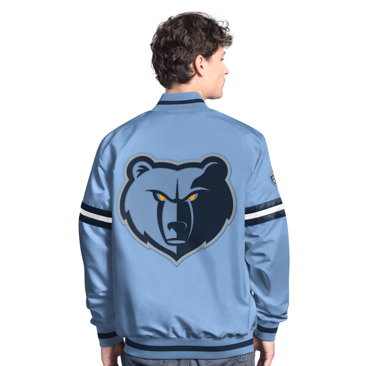 STARTER Men's Starter Light Blue/Navy Memphis Grizzlies Scout Full Snap ...