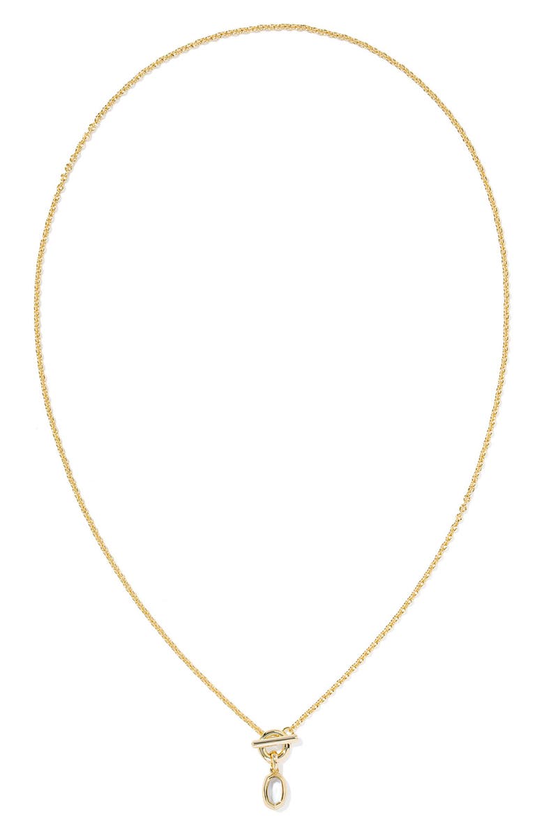 Kendra Scott Mini Elisa Short Toggle Pendant Necklace, Alternate, color, Gold Ivory Mother Of Pearl