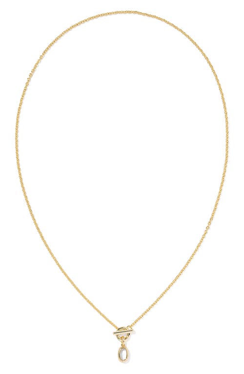 Kendra Scott Mini Elisa Short Toggle Pendant Necklace In Gold