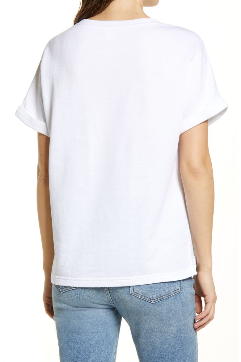 Dolman Sleeve French Terry T-Shirt, Alternate, color, WHITE