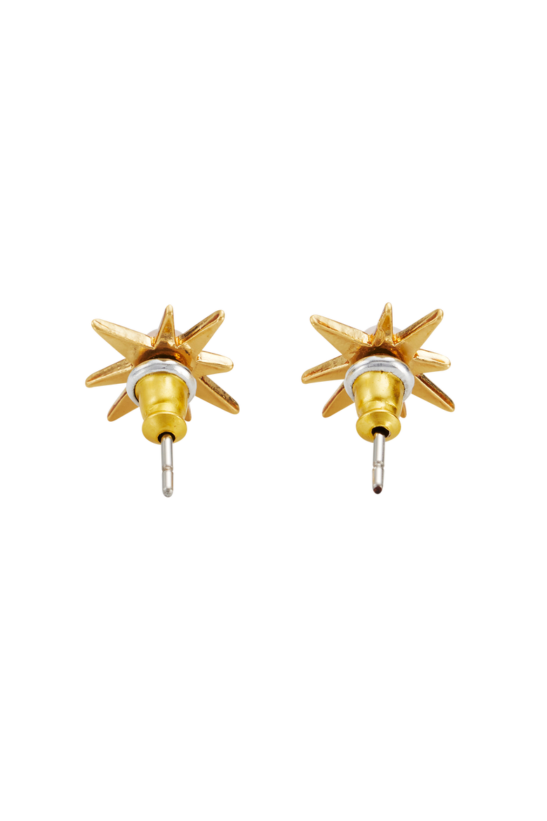Star Pearl Stud Earrings, Alternate, color, Gold