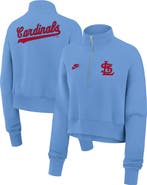 Nike Women's Nike Light Blue St. Louis Cardinals Cooperstown Collection Phoenix Fleece Half-Zip Sweatshirt