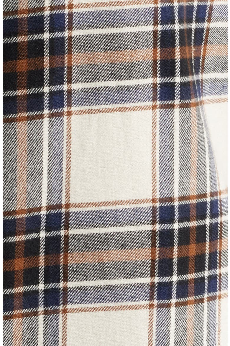 Aiden Plaid Flannel Button-Up Shirt, Alternate, color, FINE PLAID CREAM MULTI