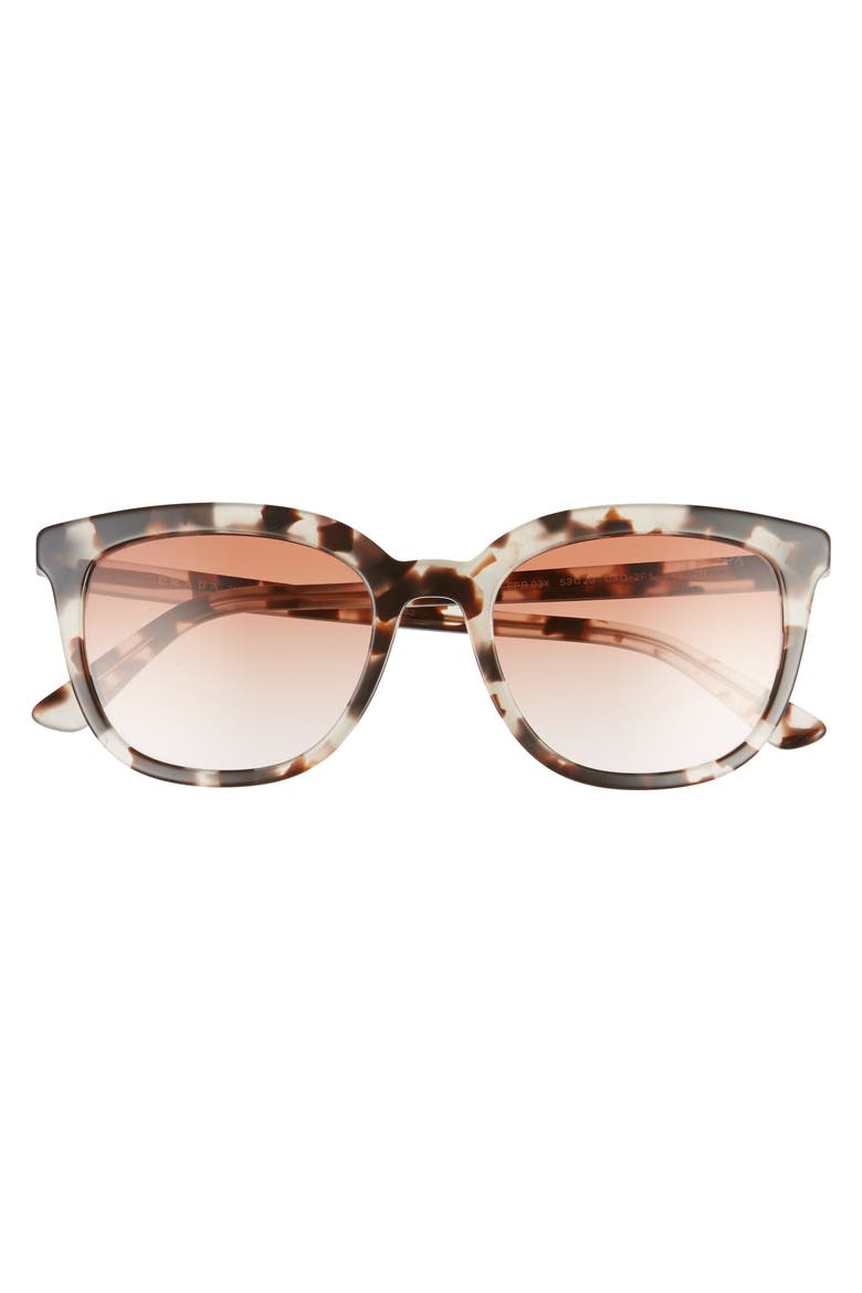 53mm Cat Eye Sunglasses, Alternate, color, BROWN IVORY/ PINK GRADIENT