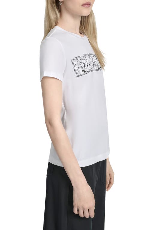 Dkny Newspaper Logo Graphic T-shirt In White
