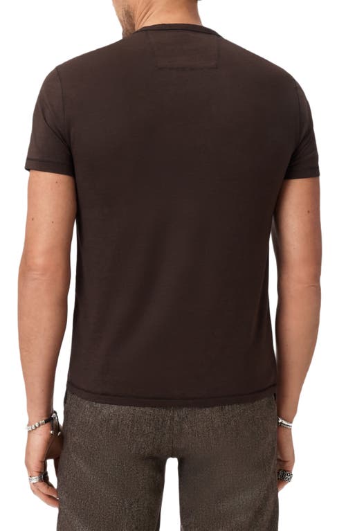 John Varvatos Bond Burnout Pocket T-shirt In Brown