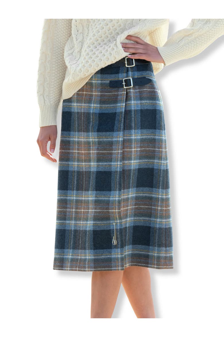 British Midi Celt Kilt, Main, color, Blue Ink Tartan