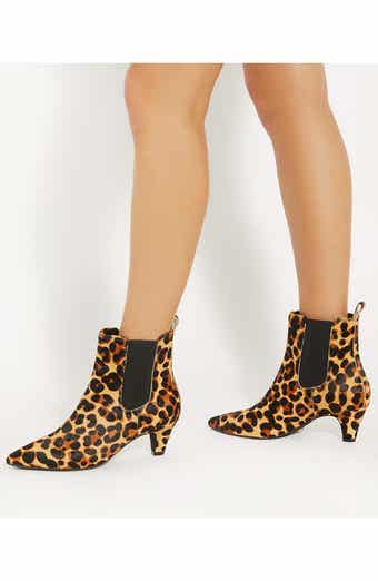 Dune London Obvious Genuine Calf Hair Pointed Toe Chelsea Boot