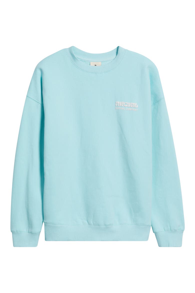 Surf Puff Logo Sweatshirt, Alternate, color, LIGHT SEA BLUE