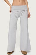 EDIKTED Wide Leg Foldover Pants