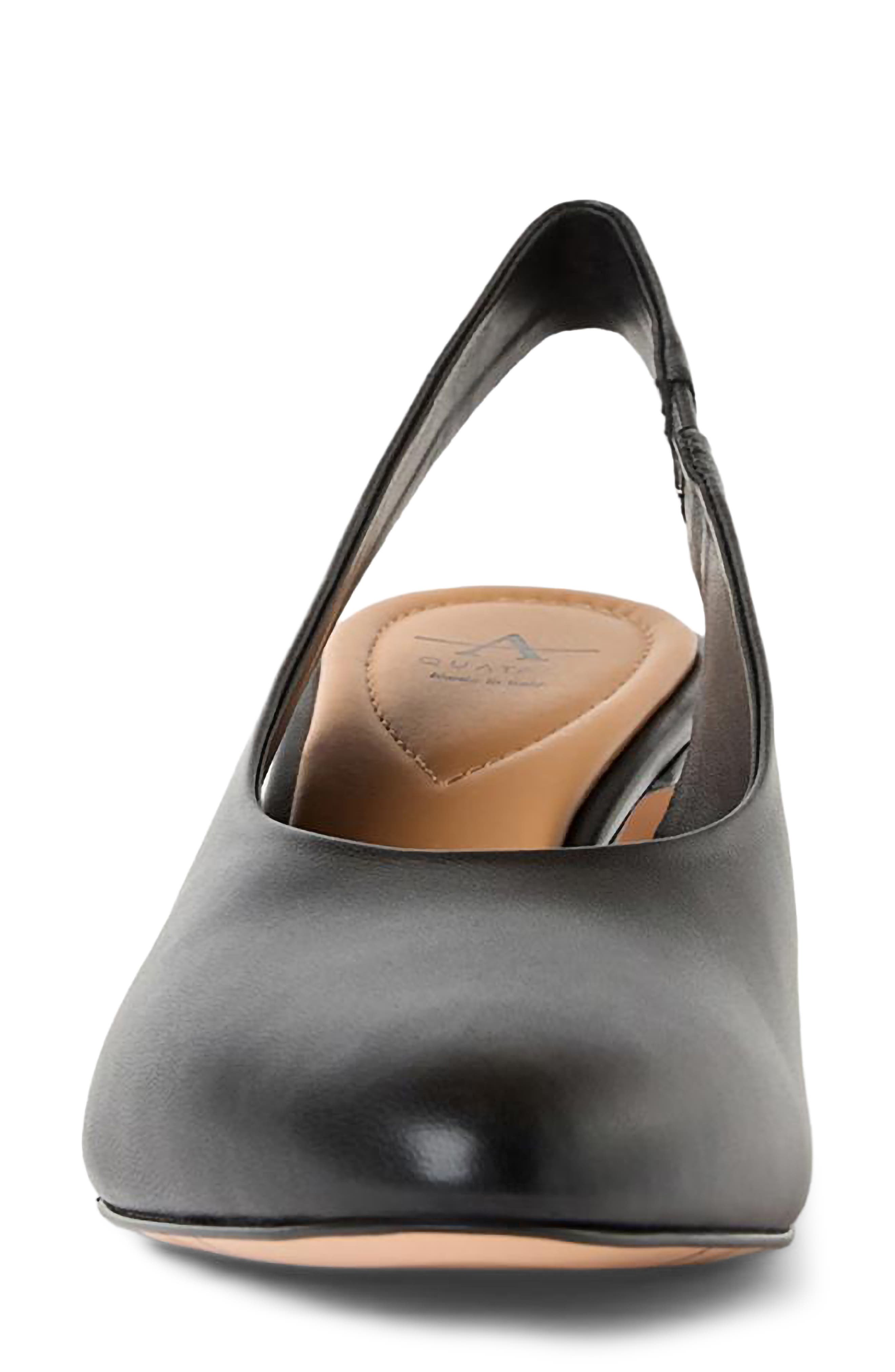 Aquatalia Trevi Slingback Pump, Alternate, color, Black Leather