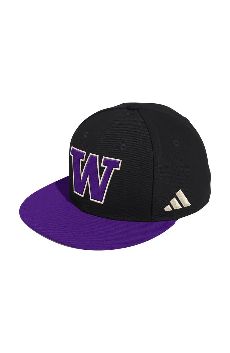 adidas Men's adidas  Black Washington Huskies On-Field Fitted Baseball Hat, Alternate, color, 