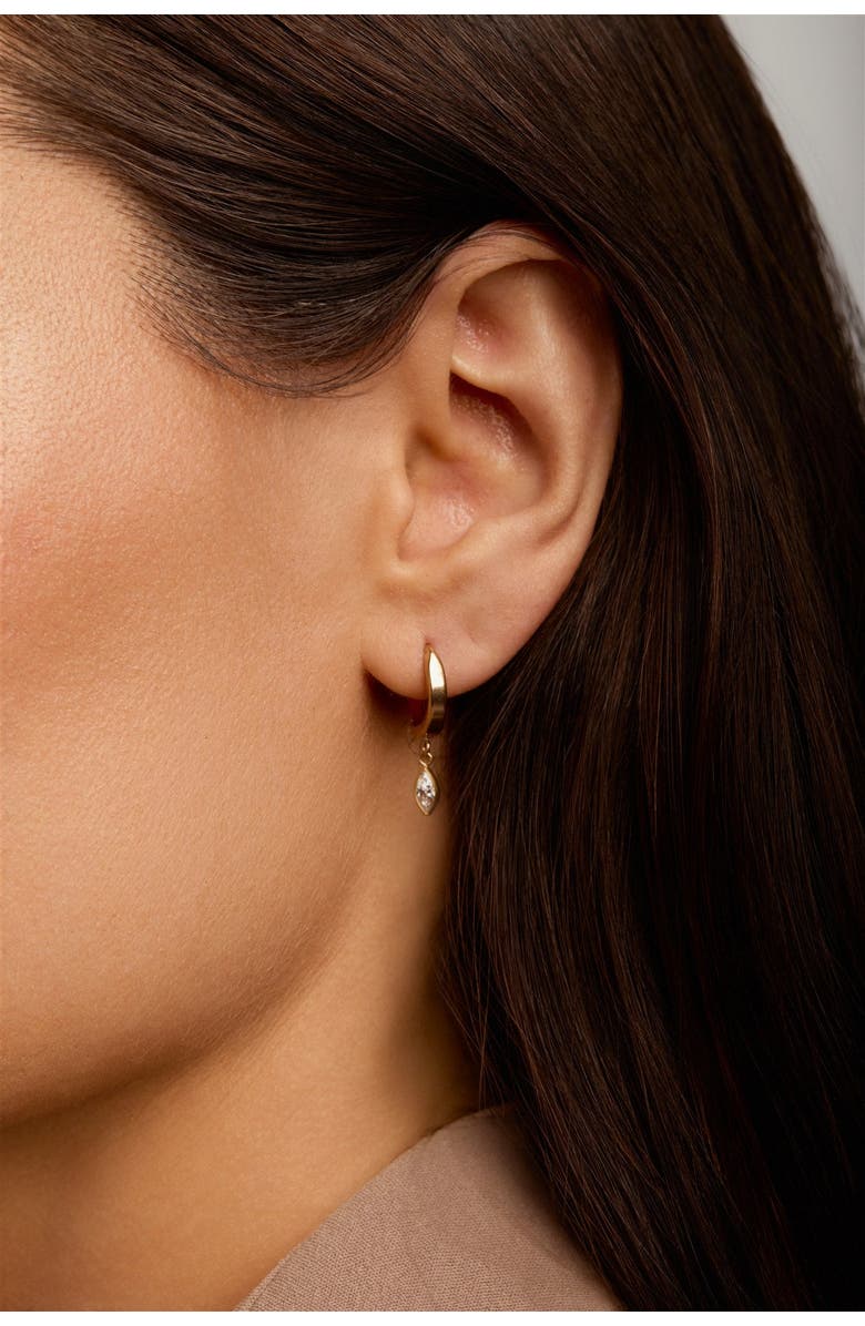 Set & Stones Ezra Marquise Hoops, Alternate, color, Gold