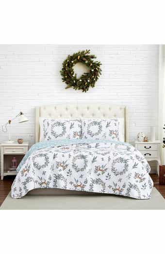 SOUTHSHORE FINE LINENS Happy Holidays Oversized Holiday Quilt Set