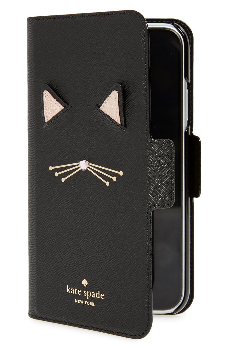 Kate Spade New York cat iPhone X/Xs/Xs Max & XR folio, Main, color,