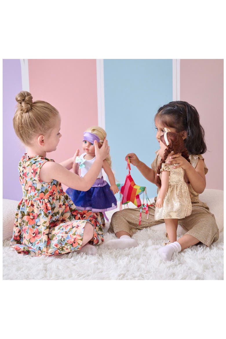 Piñata Birthday Party Outfit & Accessories Playset, Alternate, color, PURPLE