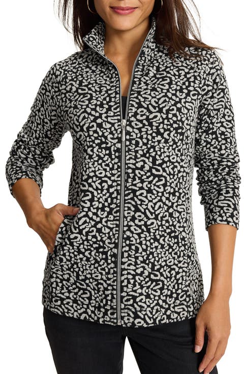 Aruba Textured Jacquard Full Zip Sweatshirt