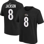 Nike Youth Nike Lamar Jackson Black Baltimore Ravens Player Name & Number T-Shirt