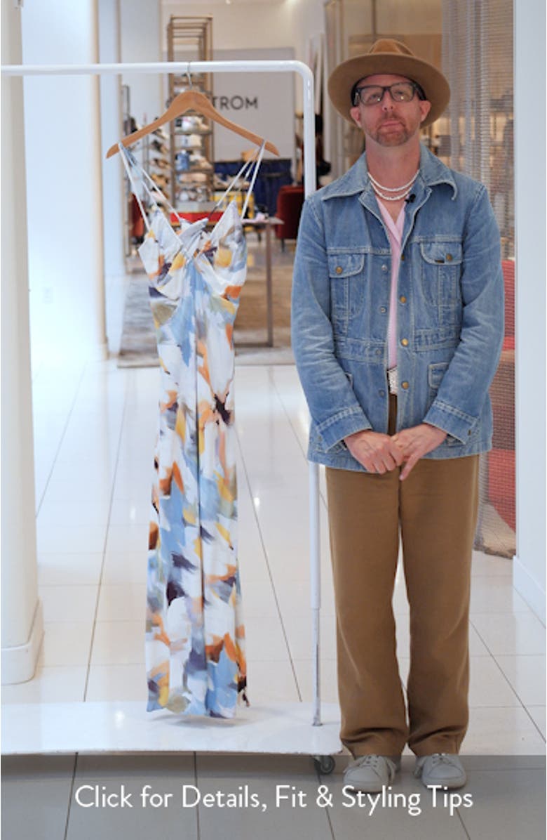 Print Maxi Satin Slipdress, sales video thumbnail