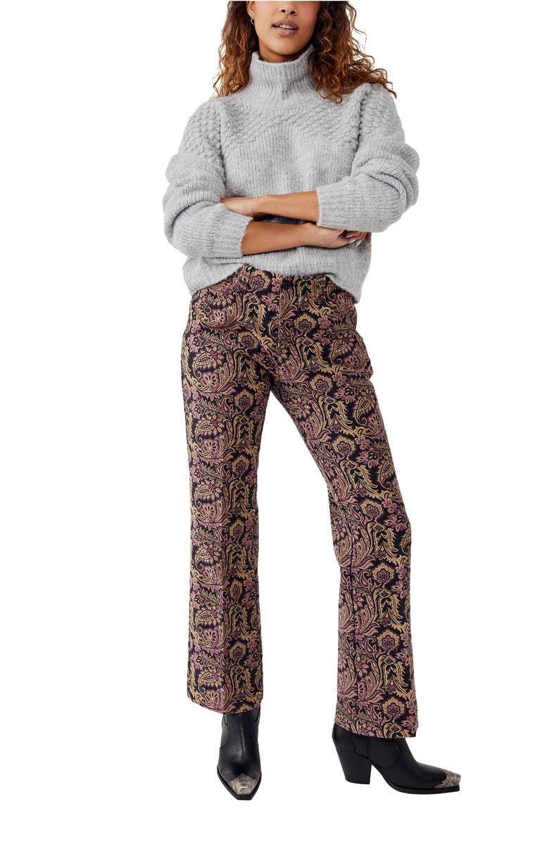 Free People Walker Relaxed Jacquard Pants, Alternate, color,