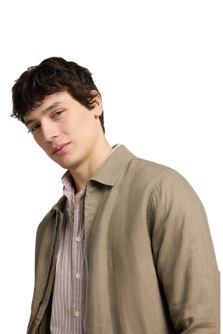 Linen Everyday Jacket, Alternate, color, Coffee