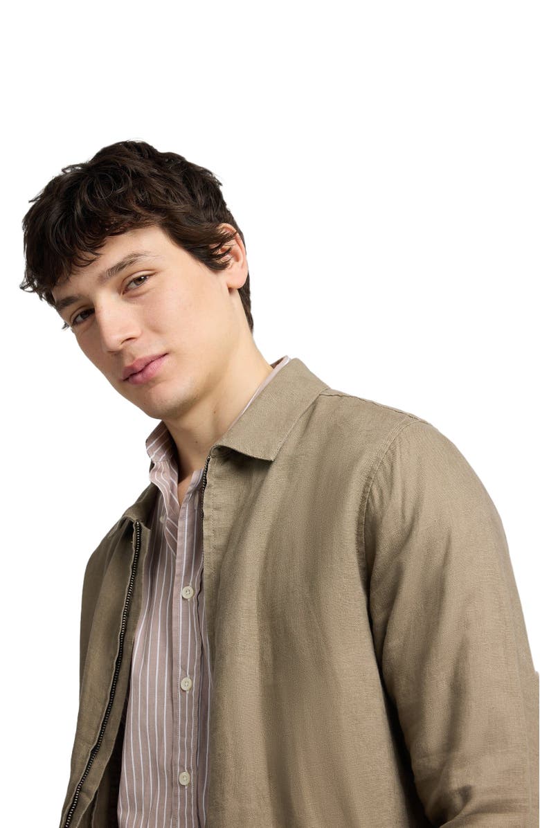 Onia Linen Everyday Jacket, Alternate, color, Coffee