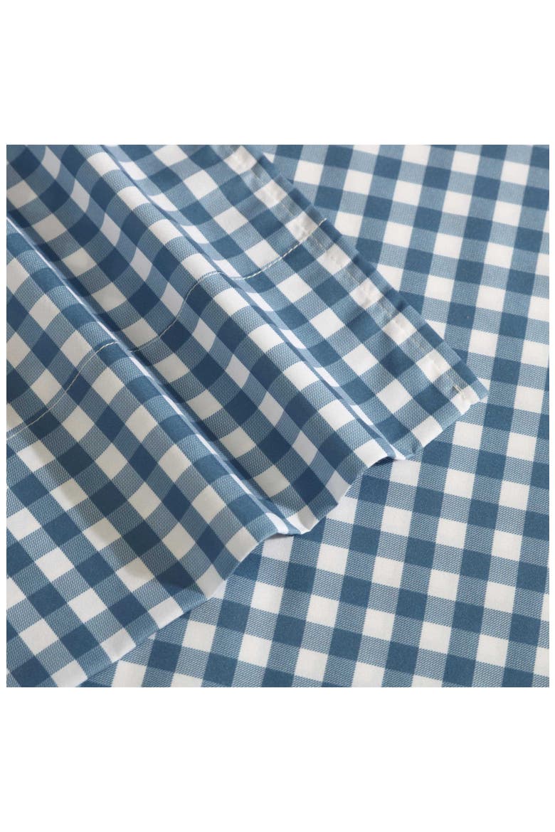 Preston Check Twin X-Long Sheet Set, Alternate, color, DARK BLUE