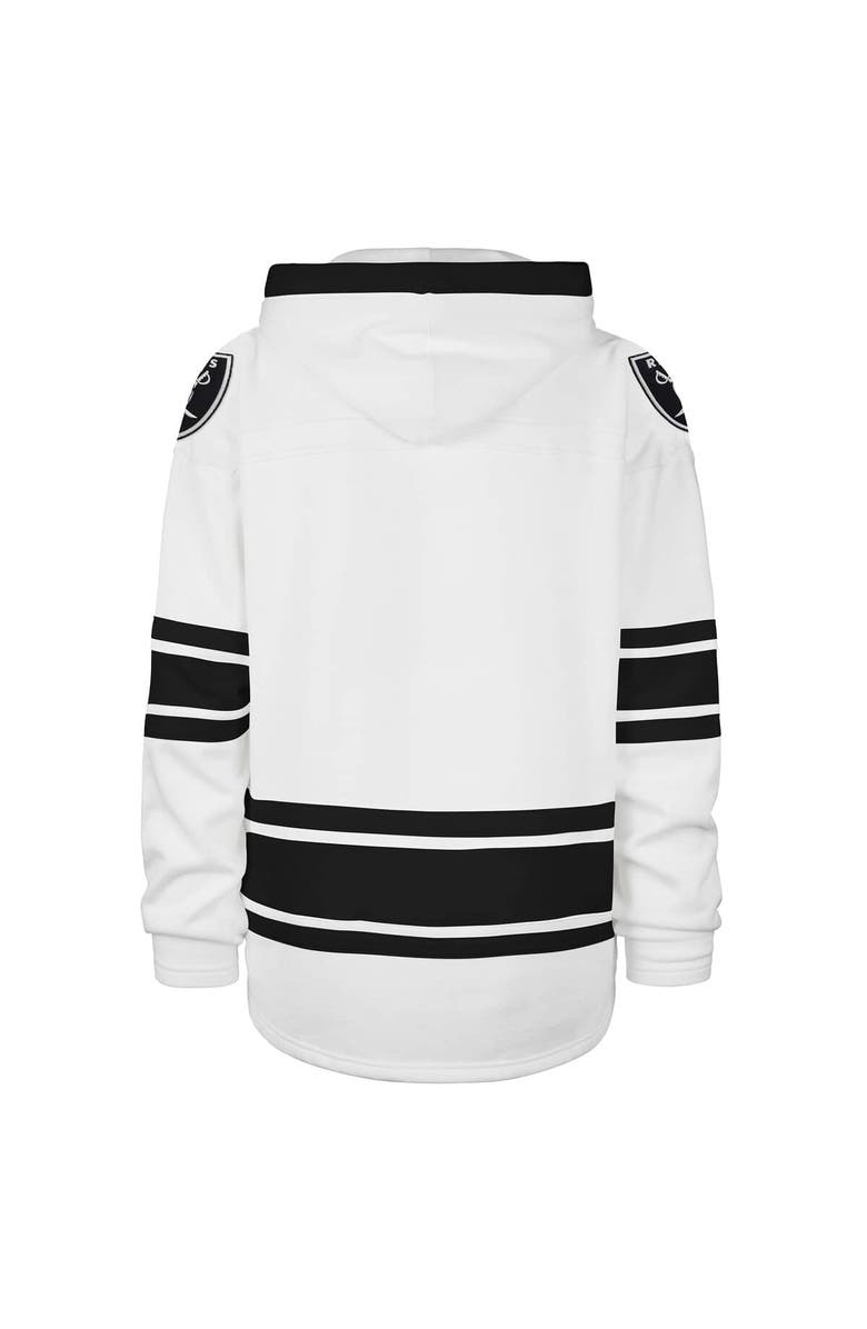 '47 Men's '47  White Las Vegas Raiders After Image Superior Lacer with Hood, Alternate, color, White