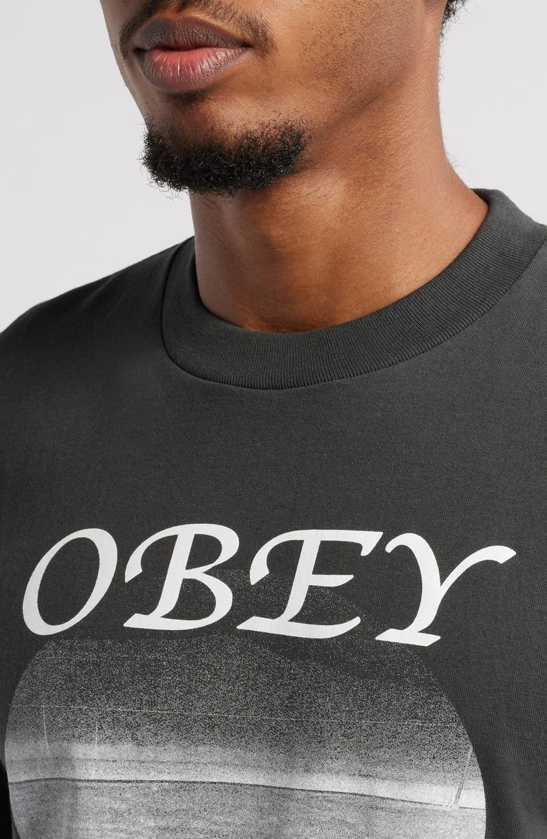 Obey Welcome to Paradise Graphic T-Shirt, Alternate, color, Vintage Black
