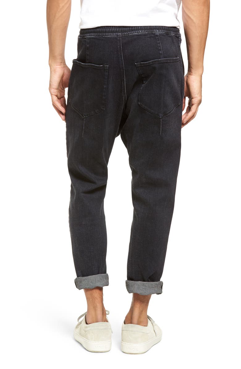 Vince Drop Crotch Drawstring Jeans, Alternate, color,