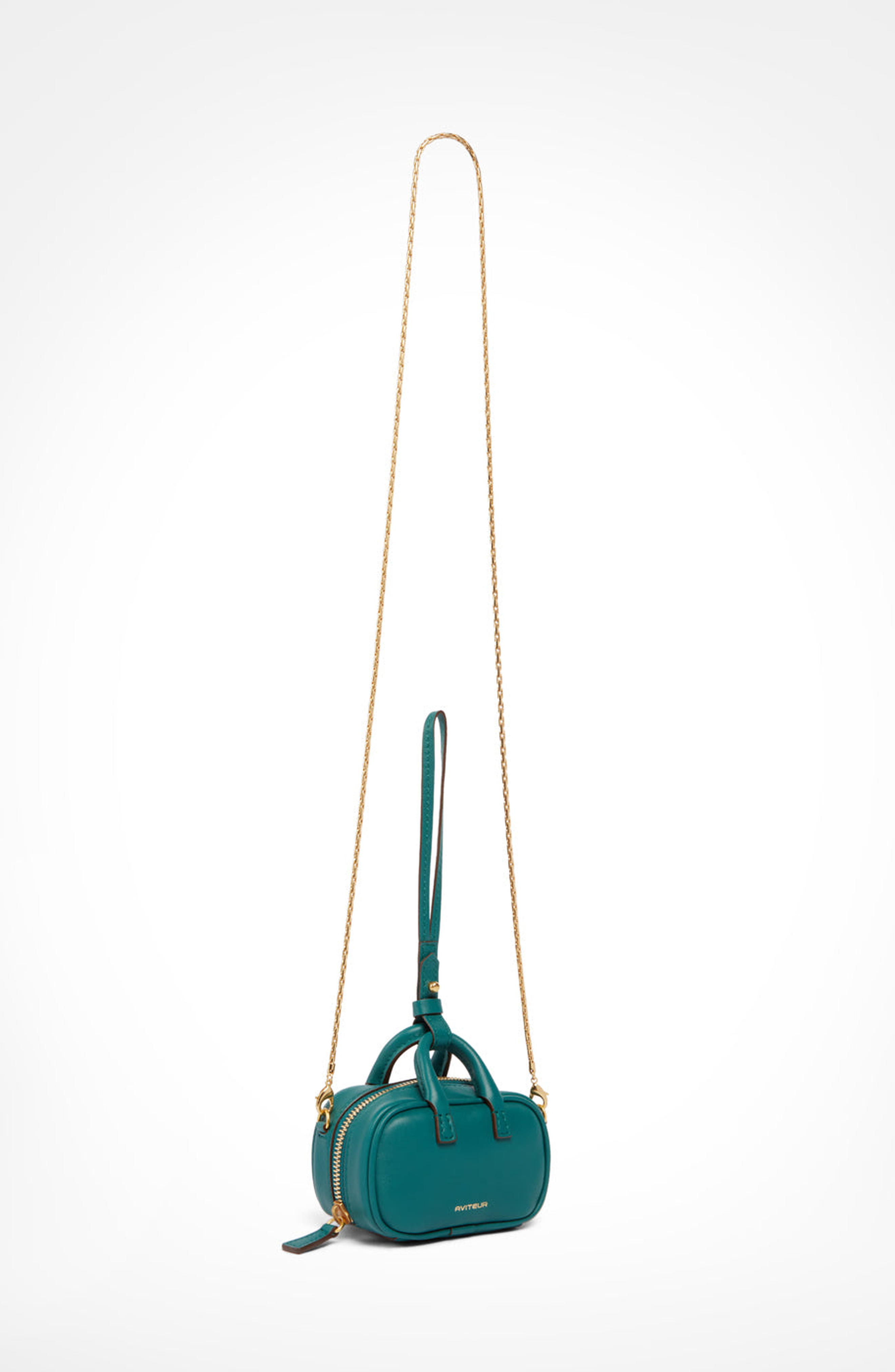 Mini Maia Calfskin Bag, Alternate, color, Teal