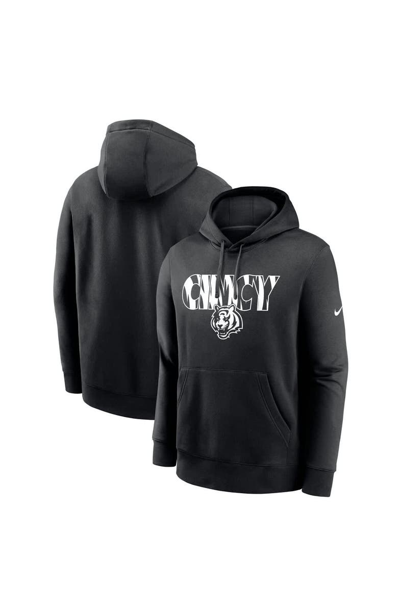 Nike Men's Nike Black Cincinnati Bengals Cheer Zone Club Fleece Pullover Hoodie, Main, color, 