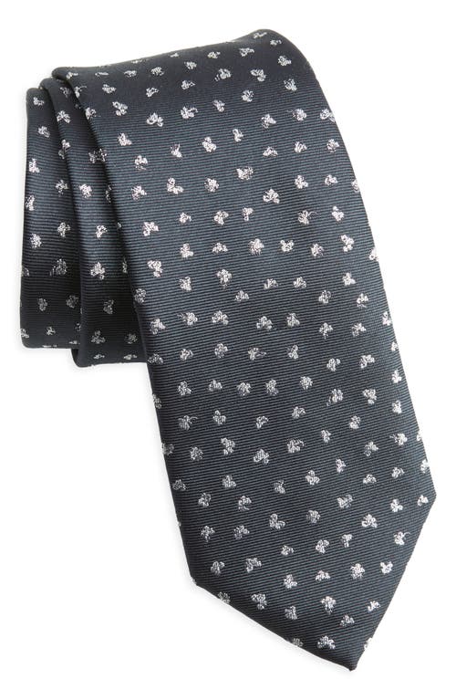 BOSS Neat Silk Tie in Dark Blue 