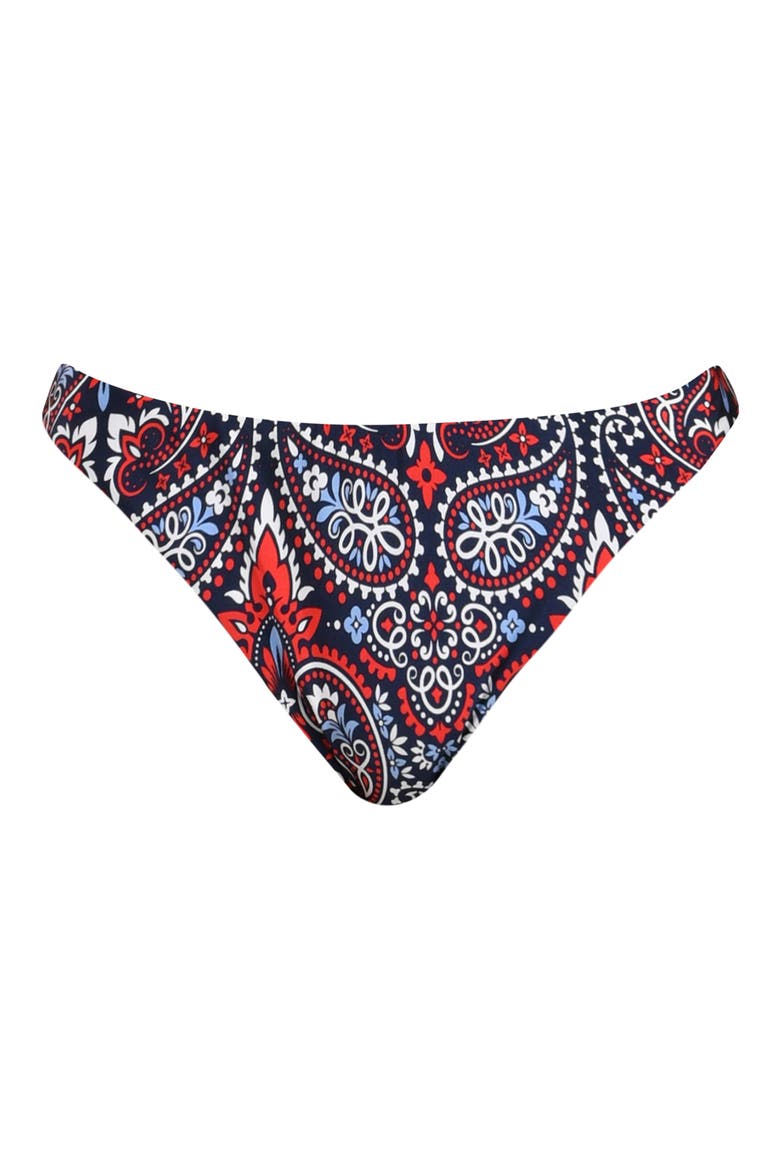 Americana Paisley French Cut Bikini Bottoms, Alternate, color, BLUE MULTI