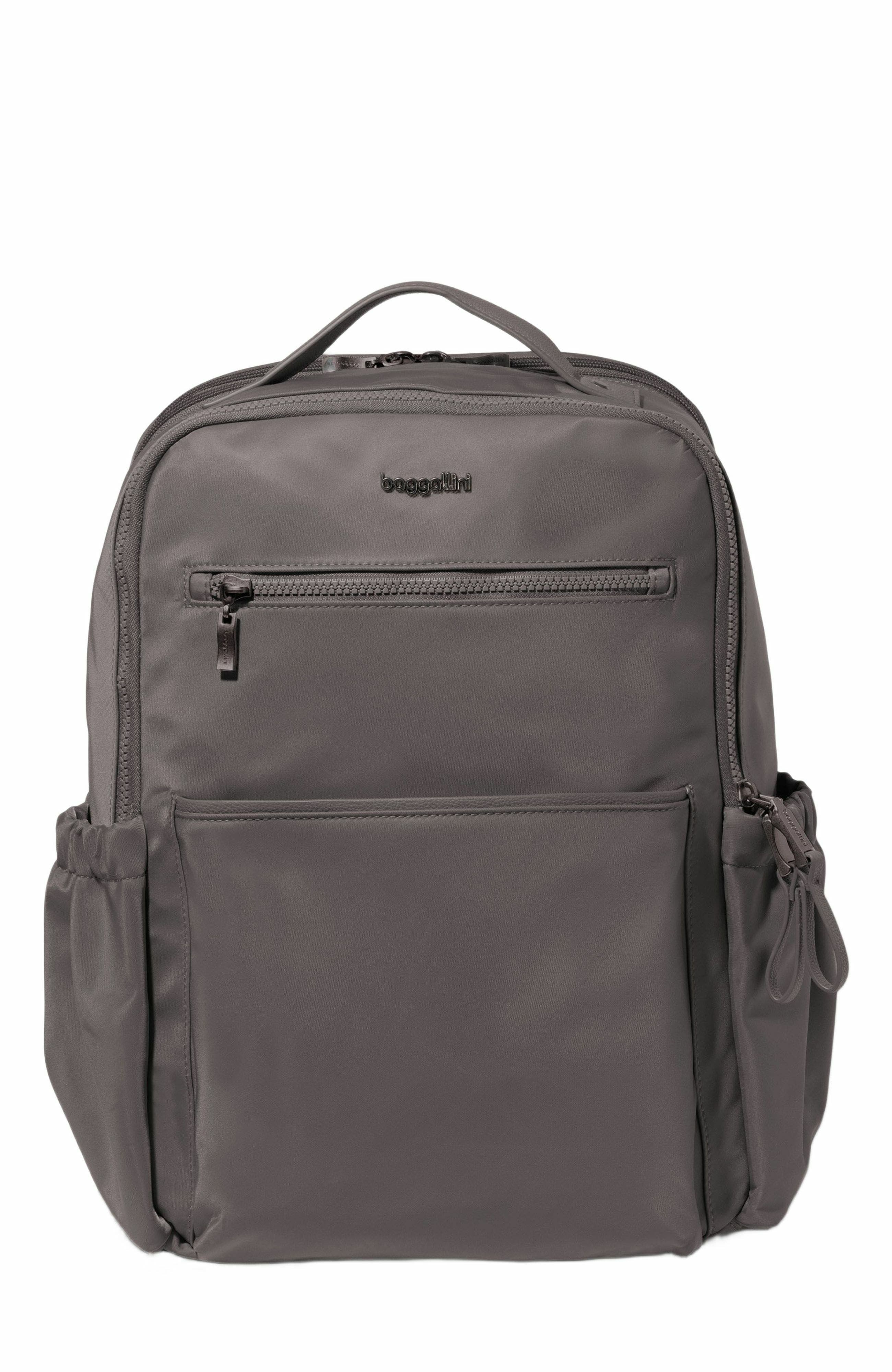 BAGGALLINI Tribeca Expandable Laptop Backpack, Main, color, Smoke Twill
