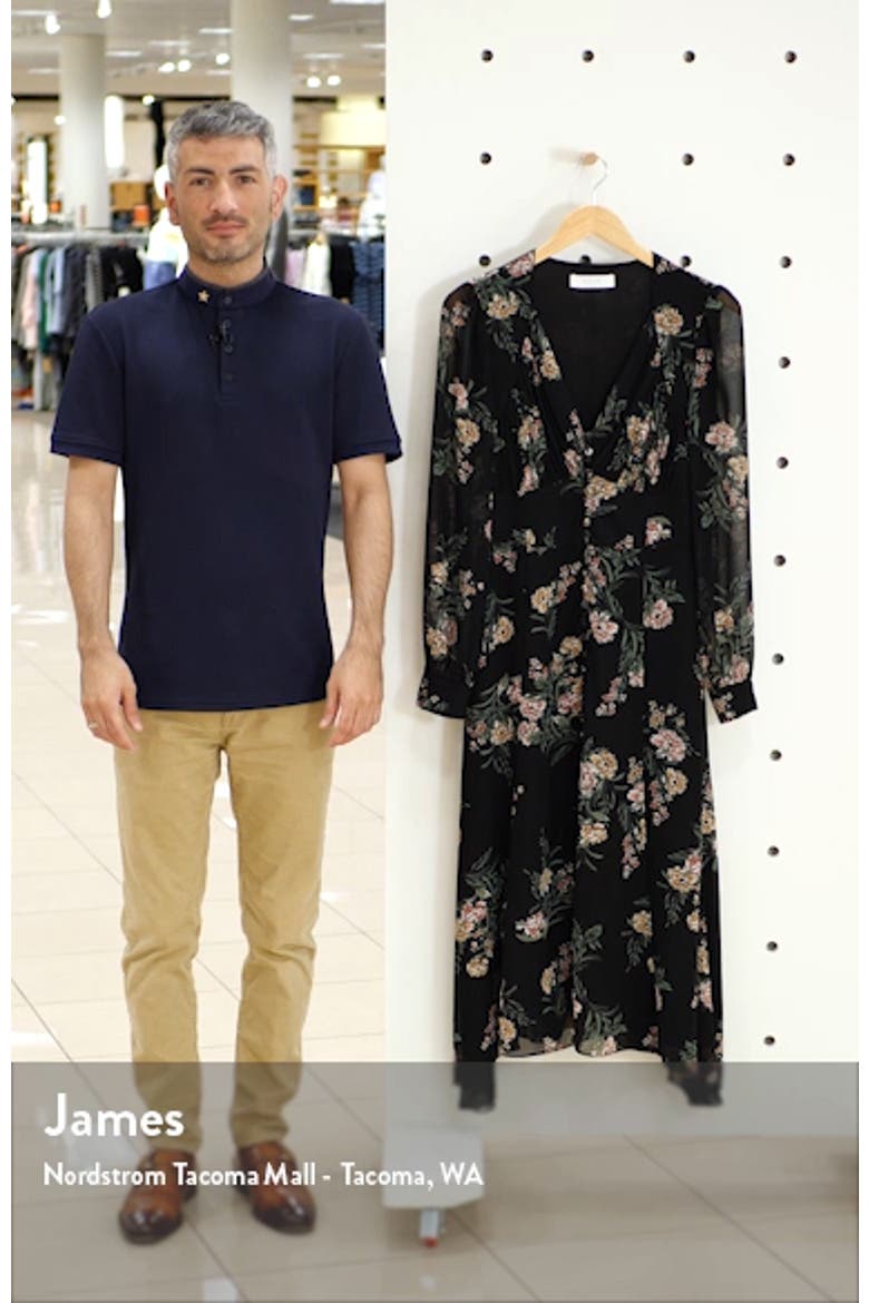 Floral Long Sleeve Midi Dress video