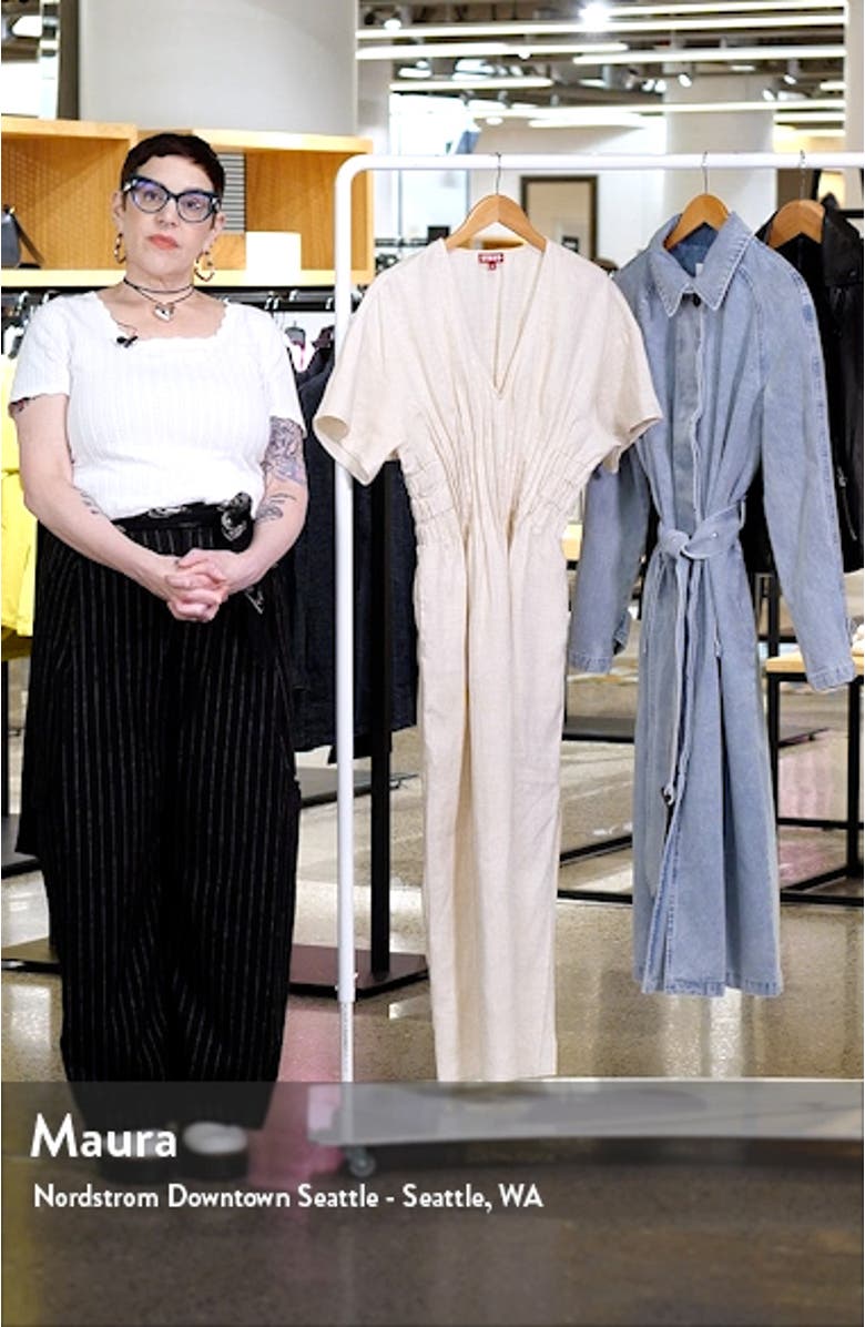 Lauretta Pleated Waist Linen Maxi Dress, sales video thumbnail