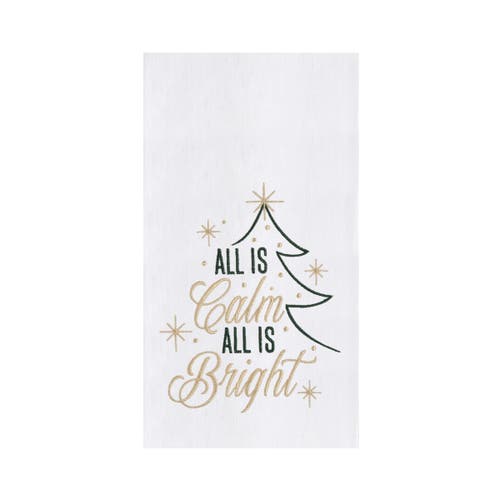 C & F Home C&f Home Calm & Bright Christmas Tree Towel In White