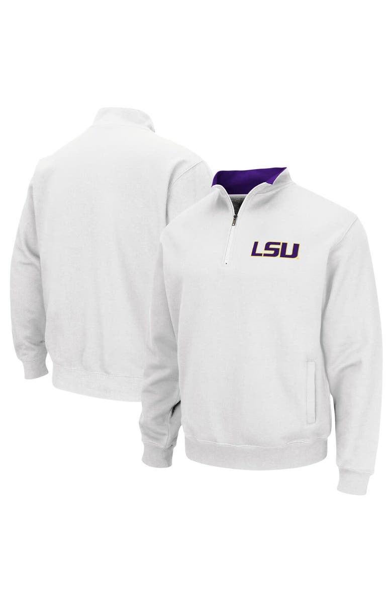 COLOSSEUM Men's Colosseum White LSU Tigers Tortugas Logo Quarter-Zip Pullover Jacket, Main, color, White