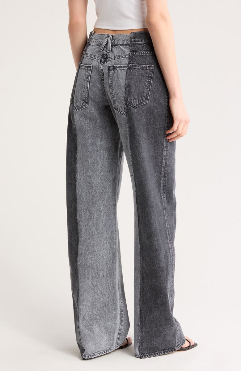SLVRLAKE Mica Reworked Panelled Wide Leg Jeans, Alternate, color, 