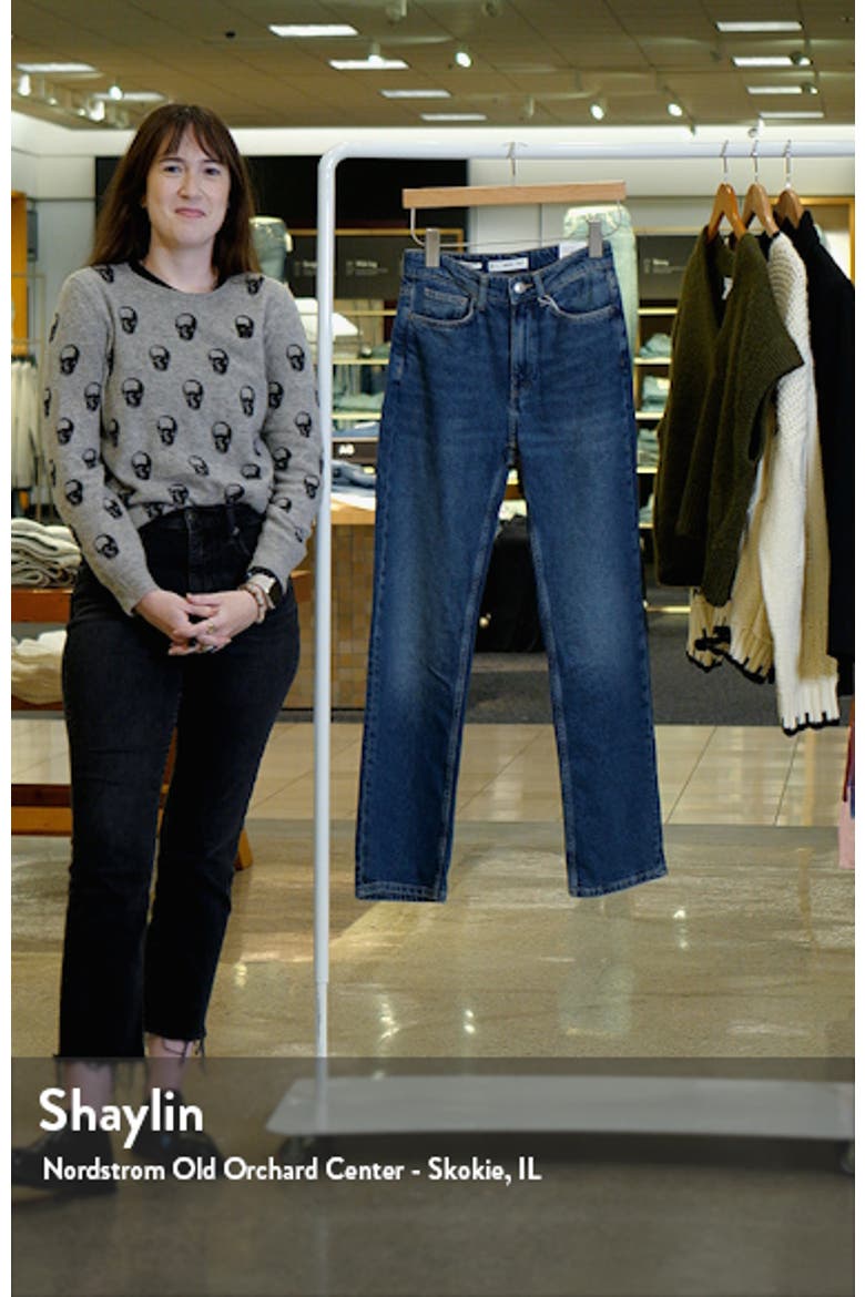 Mid Rise Straight Leg Jeans video