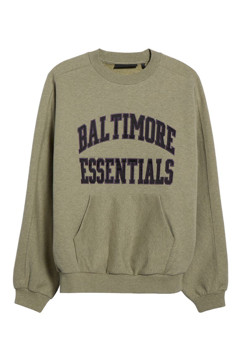 x NFL Baltimore Ravens Cotton Sweatshirt, Main, color, CONCRETE HEATHER