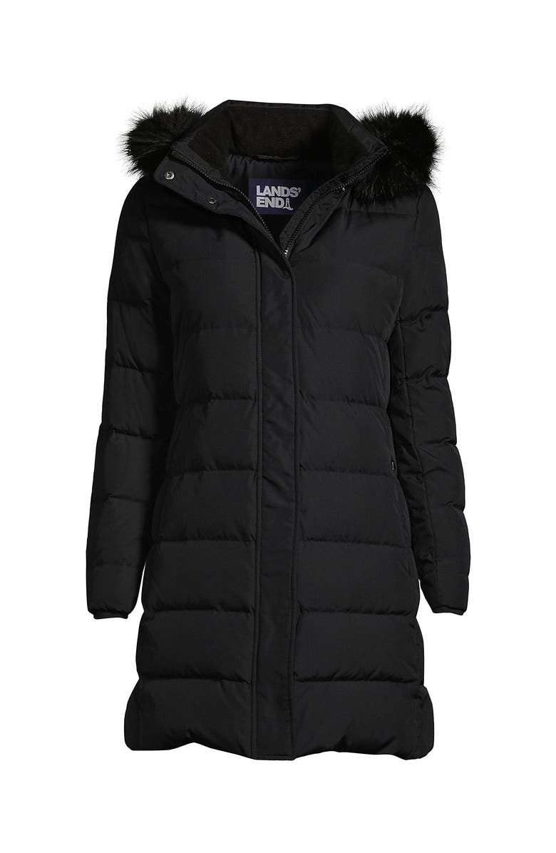 Lands' End Down Winter Coat, Alternate, color, Black