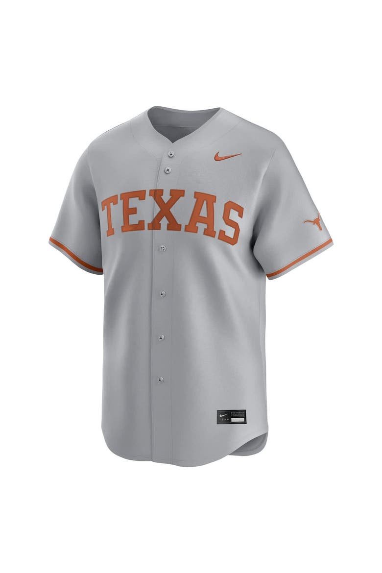 Men's Nike Gray Texas Longhorns Alternate Limited Baseball Jersey, Alternate, color, Gray